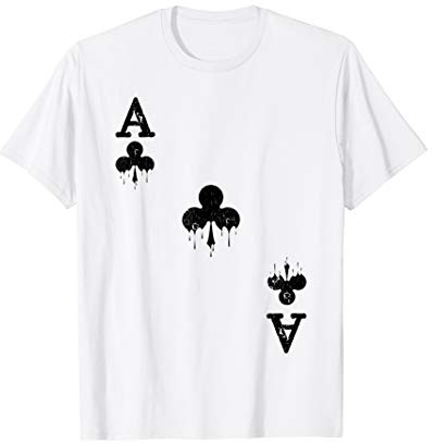 Kartenspiel Kostüm vintage Spielkarte Kreuz Ass - Karneval T-Shirt