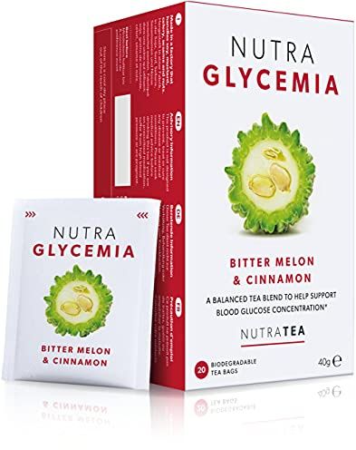 NutraGlycemia - Thé de glycémie | Thé de diabète - 40 Sachets de thé enveloppés - par NutraTea - Tisane – (2 paquets)