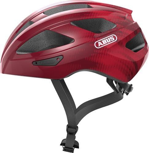 ABUS 87237 Fahrradhelm, Rot (Bordeaux Red), M (52-58 cm)