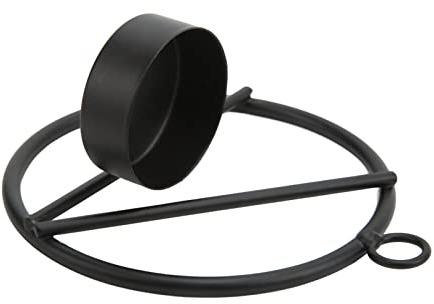 Teelichthalter Schwarz, 10x4cm Hanging Metal Iron Tea Light Holder Kerzenständer Schwarz Teelichthalter Runde Wandmontage für Home Office