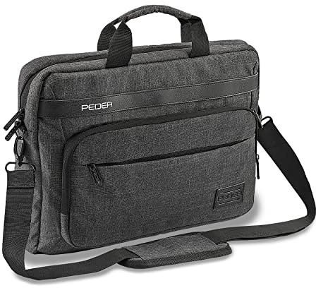 Pedea Laptopväska Urban Notebook axelväska med surfplattefack, grå, GRÅ, 17,3 Zoll, Verktyg