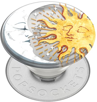 PopSockets Adhesive Phone Grip, Holder, Phone Stand, Plant-based - Translucent Sun and Moon