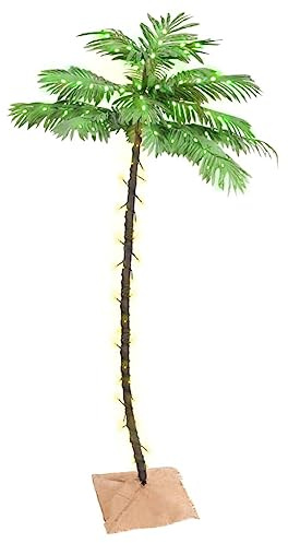 vidaXL Palma con LED Bianco Caldo 96 LED 180 cm