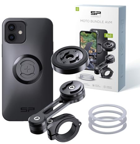SP CONNECT Moto Bundle mit Anti Vibration Module | SPC+ | kompatibel mit iPhone 12 Pro/12 | Handyhalter für Motorrad Bike Moped Roller | Gadget Halterung für Navi