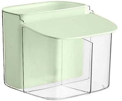 Gsycle Wattestäbchenspender, an Der Wand Montierter Wattepadhalter, Atmungsaktiver Make-up-Tuchhalter, Make-up-Schwamm-Organizer Mit 2 Fächern(Grün)