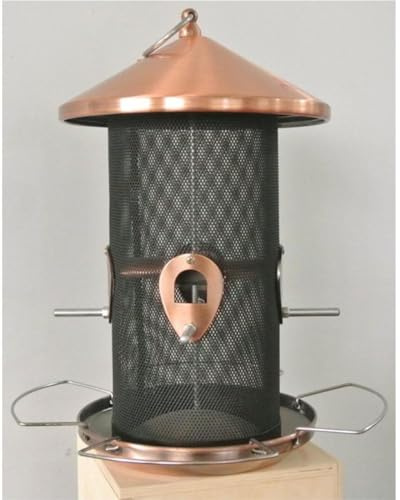Jürgen Westerholt GmbH Metall Futtersäule Gourmet | Vogelfutterstation in Kupferoptik | 20 x 20 x 31 cm