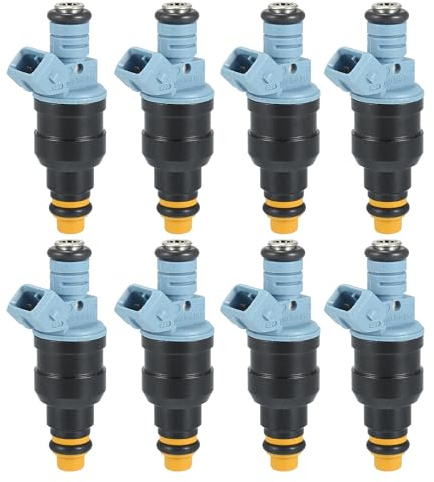A ABSOPRO Injecteur De Carburant Pour Ford F-250 1991-1995 7.5L 8 Pièces | F1TZ-9F593-D/F1TZ-9F593-C, Métal Et Plastique, 12V, 25 Lb/H, Pour Ford F-350 91-97 7.5L, Pour Ford Pour Mustang GT 86-95 5.0L