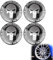 RXKFIGX 4 Piezas Tapacubos Centrales Llantas Tapas de Rueda de Centro Universal Tapas De Rueda Aluminio Tapas Centrales Utilizados para 56mm Reemplazar Tapacubos Viejos y Dañados