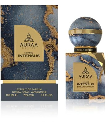 Auraa Desire Homme Intensus Extrait de Parfum 100ml – Unisex Perfume Long-Lasting Perfume for Men & Women – Woody Oriental scent with Citrus, Tobacco, Patchouli & Tonka Bean