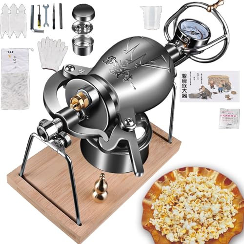 Hand popcornmaschineChinese Popcorn Cannon Chinese Popcorn Maker Healthy Popcorn Popper Popcorn Machine Stovetop Old Fashioned Puffed Rice Maker (Color : 268ml)