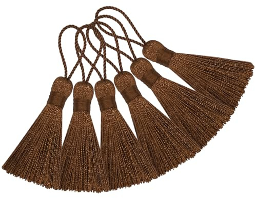 20 pièces Gland Soyeux 10,9 cm pour Boucles d'oreilles-Café Clair | Gland Fait à la Main Nœud Chinois Cordon Marque-pages Bricolage Craft Accessoire