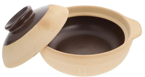 TOPBATHY Cazuela de Cerámica de Tapa Olla de Barro para Sopa y Estofado para Cocinar Guisos el Hogar Color Aleatorio
