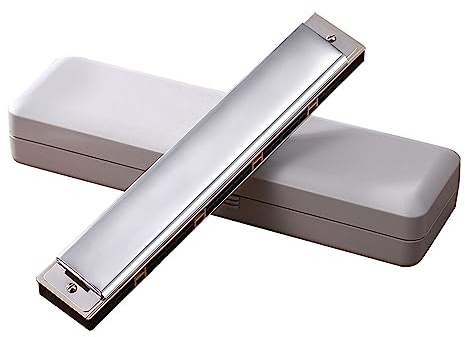XANHOY Harmonica Polyphonische Harfe 24 Löcher für C Blues Mund Orgel Harfe Früherziehung Musiktraining
