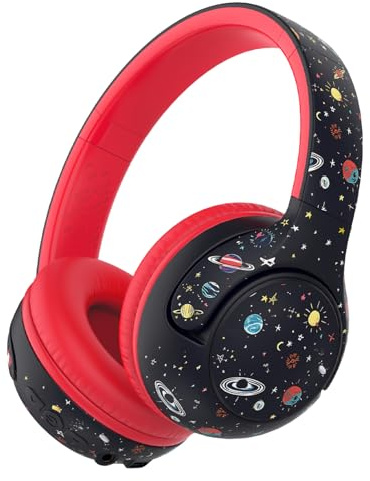 iClever BTH27 Bluetooth Kopfhörer Kinder Kleinkind 2+Jahre CPC Zertifiziert | SafeSound Tech3.0, 74H Spielzeit, BPA Frei, USB C Ladeanschluss, AUX Kabel, Langlebig Kopfhörer Kinder für Reisen Tablet PC