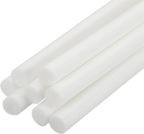 QUARKZMAN 8 Pezzi Mini Sticks Colla a Caldo, 0.43 Diam x 7.87 Lung EVA Sticks per Pistola Colla, Mini Sticks Colla a Caldo Bianchi per Progetti Fai Da Te