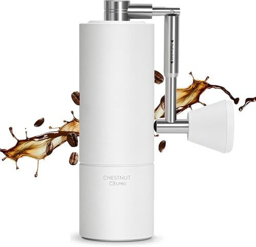 TIMEMORE Chestnut C3s PRO, molinillo de café manual, carcasa de metal completa mejorada, molino cónico de acero inoxidable S2C, molinillo de café manual con asa abatible, para Espresso hasta French