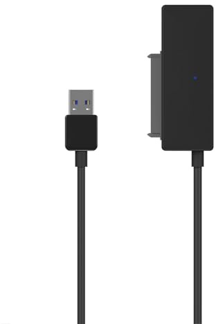 VoltShine Adaptador USB 3.0 y 3.1 a SATA para discos de 2.5/3.5 con alimentación, ideal para transferir datos y conectar unidades de almacenamiento.