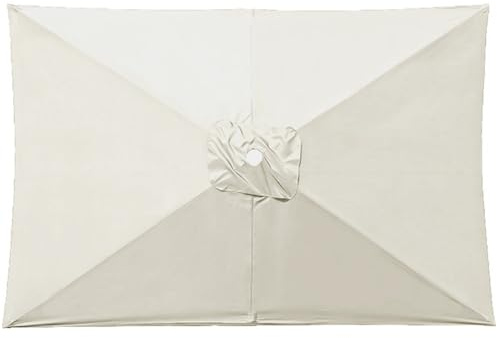 Rechteckig Sonnenschirm Ersatzbezug 2x3.0m 6 Rippen, Ersatz-Bezug, Sonnenschirmbezug für Gartenschirm Terrassenschirm Ersatzbezug(U2)