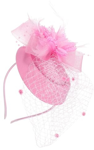 VALICLUD Fascinator Stirnband Aus Netzfedern Für Braut Zur Hochzeit Haarschmuck Mit Vintage-schleier-design Feder-fascinator Für Retro-looks