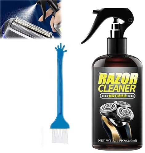 Detergente spray universale efficiente per rasoi elettrici, dite addio ai rasoi intasati, con soluzione per la pulizia della spazzola e della ruggine, lubrificante