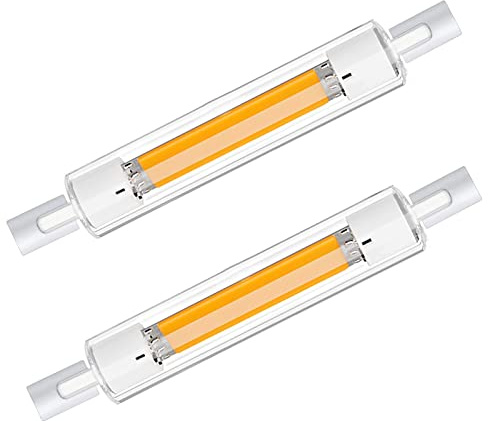 Hsientpe R7S LED 118mm Dimmbar Lampen, Naturweiß 4000K 30W R7S 118mm Glühbirne Ersatz für 300W Halogenstäbe, 3000LM LED-Röhre für Deckenfluter, Leselampen, 360°Abstrahlwinkel, 230V, 2er Pack