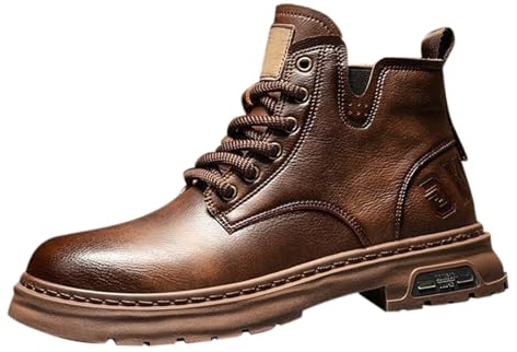 Botines para hombre, botas de invierno forradas, botas de piel acolchadas, botas de invierno impermeables, antideslizantes, botas de granero cálidas, botas altas de invierno, botas de invierno, botas