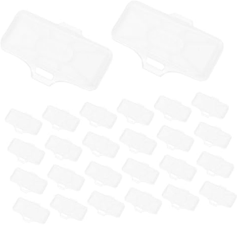 Garneck 100 piezas Unidades Cajas Portatarjetas para Etiquetas de Cables Plástico Transparente Protector para Identificación de Cables Eléctricos Soporte Resistente para Etiquetas Diseño