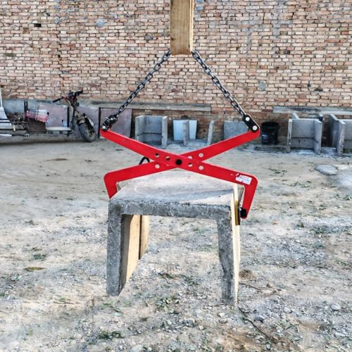 Morsetto di sollevamento per pietra resistente, capacità 1300 kg, apertura 106 cm, sollevatore a forbice per la movimentazione di granito, marmo, roccia e lastre, ideale per costruzioni e lavori in