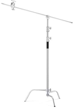 Supporto a C per fotografia, altezza regolabile 150-330 cm, supporta 20 kg, treppiede per riflettore, ombrello e softbox
