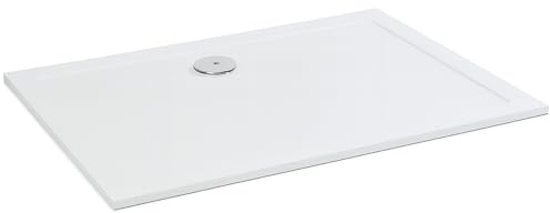Go Bathrooms Rectangular Shower Tray 1200x800mm Slim 30mm | Slimline 30mm rectangular shower tray with strong gel-coated finish for shower cubicles.