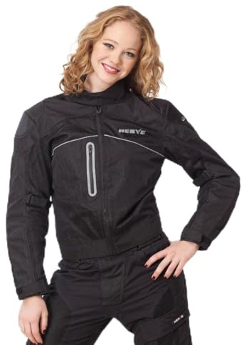 NERVE Leichte Dünne Damen Mesh Motorradjacke -Run- Roller Motorrad Jacke mit Protektoren Sommer Textil Protektorenjacke Frauen Sommerjacke