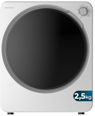 Cecotec Mini Sèche-Linge à Évacuation 2,5 kg Bolero DressCode Dry 3150V. 950 W, 6 Programmes, Programme ECO, Commande Knob Intuitive, Séchage Rapide et Efficace, Idéal pour les Petits Espaces, Blanc