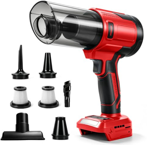 Batteridriven handdammsugare kompatibel med Milwaukee 18 V batteri borstlös motor 100 W