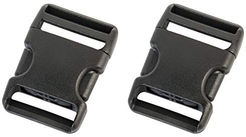 AceCamp Steckverschluss in 20 mm, 25 mm, 38 mm, 50 mm, Schwarz, Kunststoff Klickverschluss, Klippverschluss, Steckschließer, Steckschnalle, Ersatzschnalle
