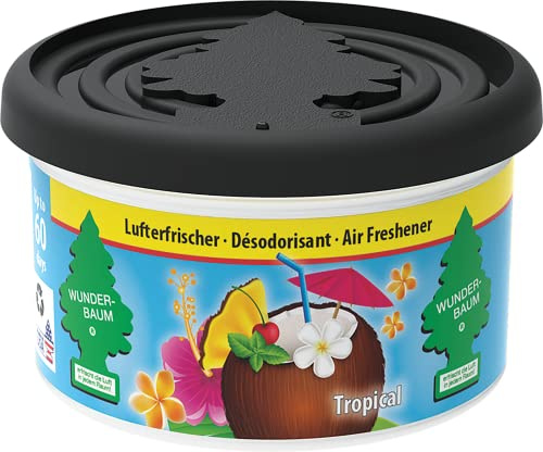 WUNDER-BAUM Duftdose I Langanhaltender Duft im Auto oder zu Hause I Tropical I 1 Stück | Duftdose, Langanhaltender Duft im Auto oder zu Hause