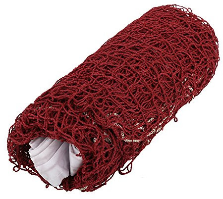 VGEBY1 2 Farben Badminton Netze, Verstellbar Faltbar Training Badminton Net Verordnung Netze,Badminton Training Mesh Spiele Wettbewerb Zubehör für Outdoor Sports (Jujube Rot) Badmintonzubehör