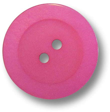 6er Set Kunststoffknöpfe in knalligem pink mit zwei Löchern und flachem Rand. Ø: ca. 23mm.