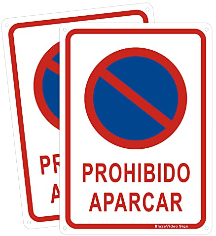 BlazeVideo Señalización Española (Rojo-Prohibido aparcar X 2) …