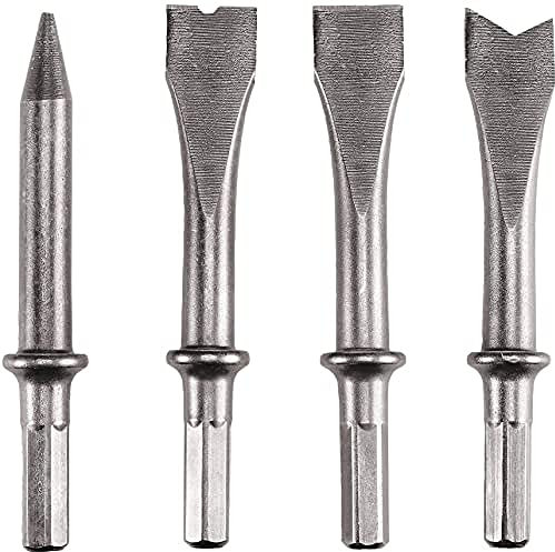 Originale Einhell Set 4 scalpelli (scalpello piatto, a punta, rivettatore, troncatore, per TC-PC 45)