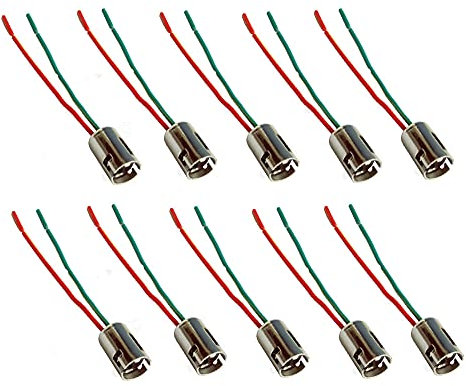 ShuoHui Lot de 10 douilles B15 B15D / BA15D à 1 filament pour ampoule de bateau 12 V 24 V
