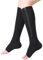 2 Paia Calzini A Compressione, Calze A Compressione per Donna Uomo con Cerniera 15-20 mmHg Supporto Gamba con Cerniera Ginocchio Aperto Unisex con Compressione Graduata (L-XL,Black a)
