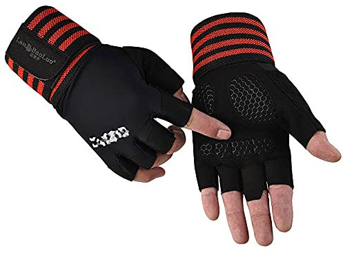 Klobvtt Fitness Handgelenkhandschuhe Gymnastikhandschuh, mit voller Handgelenkstütze, Handflächenschutz, atmungsaktivem Sporthandschuh, für Männer & Frauen Gewichtheben, Radfahren, Gym-, Yoga, Klimmzü