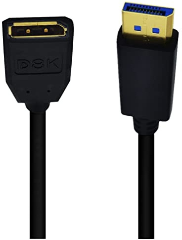 INNOV8 Câble d'extension DisplayPort 1.4 mâle vers femelle 8 K à 60 Hz / 4 K à 144 Hz (0,3)