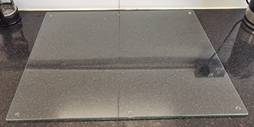 DEENZ Universal Hob Cover Plate Tempered Glass Worktop Saver Dishwasher Safe Mmm Clear All Types of Cookers 52x60Cm (HOB Cover)