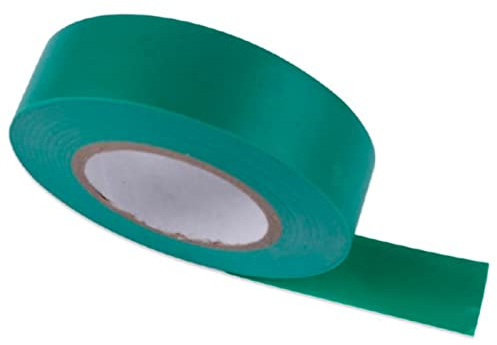Acan Tradineur - Cinta aislante de pvc autoadhesiva, resistente, instalaciones eléctricas, reparar, proteger y agrupar cables, bricolaje (Verde, 19 mm x 20 m)