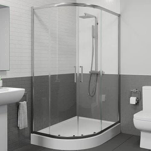Offset Quadrant Shower Enclosure 900x760mm Easy Plumb Tray (Left Entry) 8mm Glass