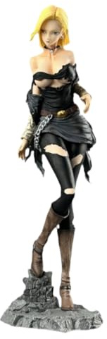REOZIGN Action DBZ Android 18 Lazuli Figure Statue Anime Android 18 Lazuli Kick Pose Figure Cosplay PVC Collectible Modèle Statues 9.8 Pouces / 25 cm