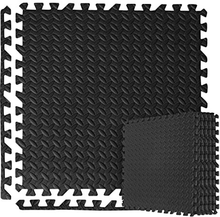 Youyijia 4.32㎡ Bodenschutzmatte 60x60cm 12 Stück Eva Schutzmatte Sportmatte Fitnessmatte Gymnastikmatte Unterlegmatte Yogamatte Poolmatte Fallschutzmatte für Büro Bodenschutz Fitnessgerät Yoga