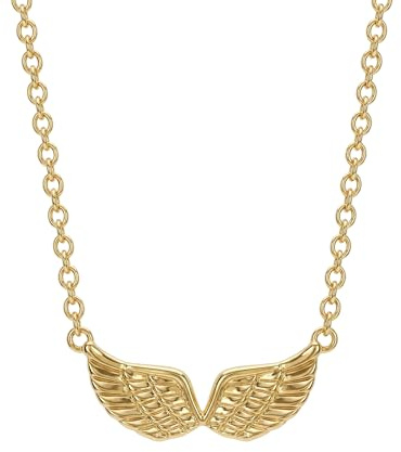 Jenosy Collana Ala Coppie Pendente Donna Regalo Creativo Collana da Donna Oro 18K Placcata Ala Angelo Gioielli di Moda per Donne Ragazze Ciondoli
