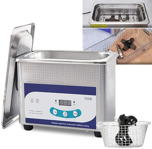 JavoN Ultrasonic Cleaner, 800ml 35w Large Capacity Stainless Steel Commercial Ultrasonic Cleaner, With Heater And Digital Timer, For Jewelry, Watch, Glasses, Dentures, Small Parts, Circuit Board